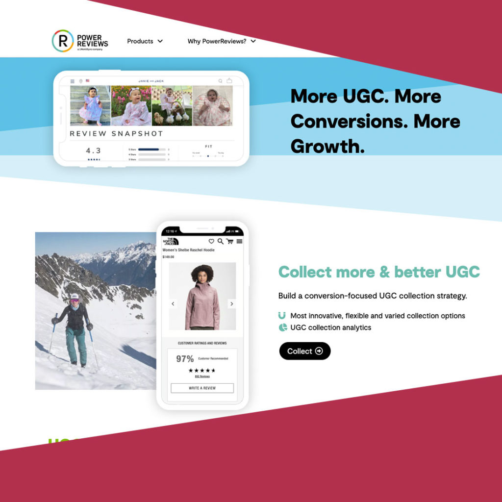 PowerReviews sampling and review campaigns fulfilment by McCorquodale, showcasing a variety of products for online reviews.